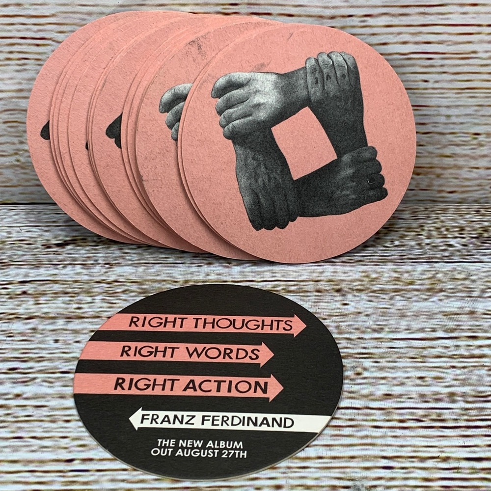 Franz‎ Ferdinand Band Coasters Album Promo Right Thoughts Words Actions 16-Piece